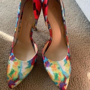 Jessica Simpson floral heels size 8